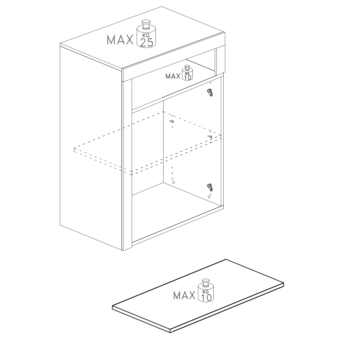 Lorenzo 2 Door White Gloss and Cadiz Oak Large Bathroom Storage Cabinet - FurniComp