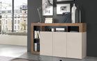 Lorenzo 3 Door Cashmere and Mercure Oak Sideboard - FurniComp