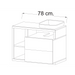 Lorenzo White Gloss & Concrete Grey 2 Drawer 790mm Free Standing Vanity Unit with Basin - FurniComp