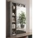 Lorenzo Concrete Grey 1 Door Mirrored Tall Narrow Hallway Wardrobe - FurniComp