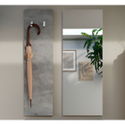 Lorenzo Concrete Grey Wall Hung Coat Rack Panel With 2 Hooks - FurniComp