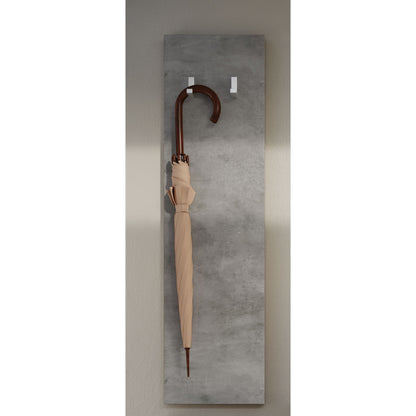 Lorenzo Concrete Grey Wall Hung Coat Rack Panel With 2 Hooks - FurniComp