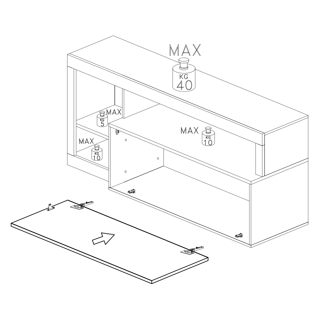 Lorenzo White Gloss and Concrete Grey Shoe Storage Bench With Flap Door - FurniComp