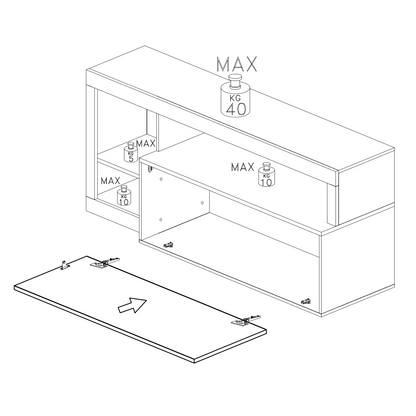 Lorenzo White Gloss and Concrete Grey Shoe Storage Bench With Flap Door - FurniComp