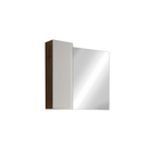 Lorenzo 110cm White Gloss and Cadiz Oak Mirrored Bathroom Cabinet With LED Light - FurniComp
