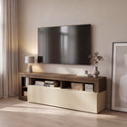 Lorenzo 184cm Cashmere and Mercure Oak TV Unit - FurniComp