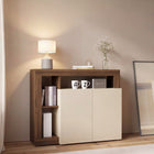 Lorenzo 2 Door Cashmere and Mercure Oak Sideboard - FurniComp
