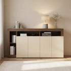 Lorenzo 4 Door Cashmere and Mercure Oak Sideboard - FurniComp