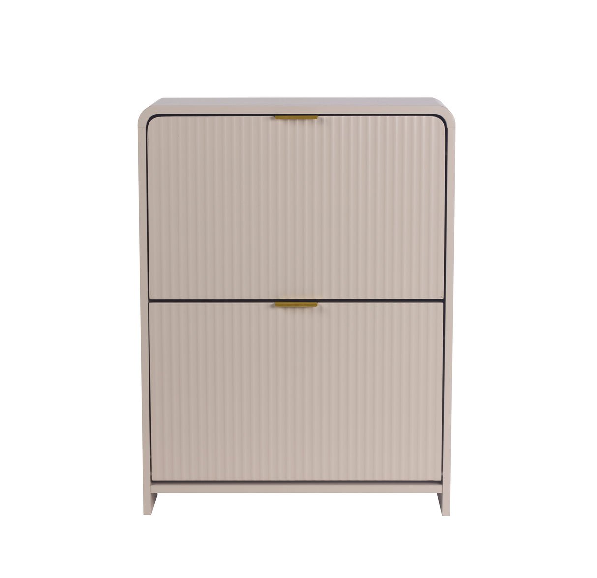 Lottie 2 Tier Slim 12 Pair Shoe Cabinet - Cashmere - FurniComp
