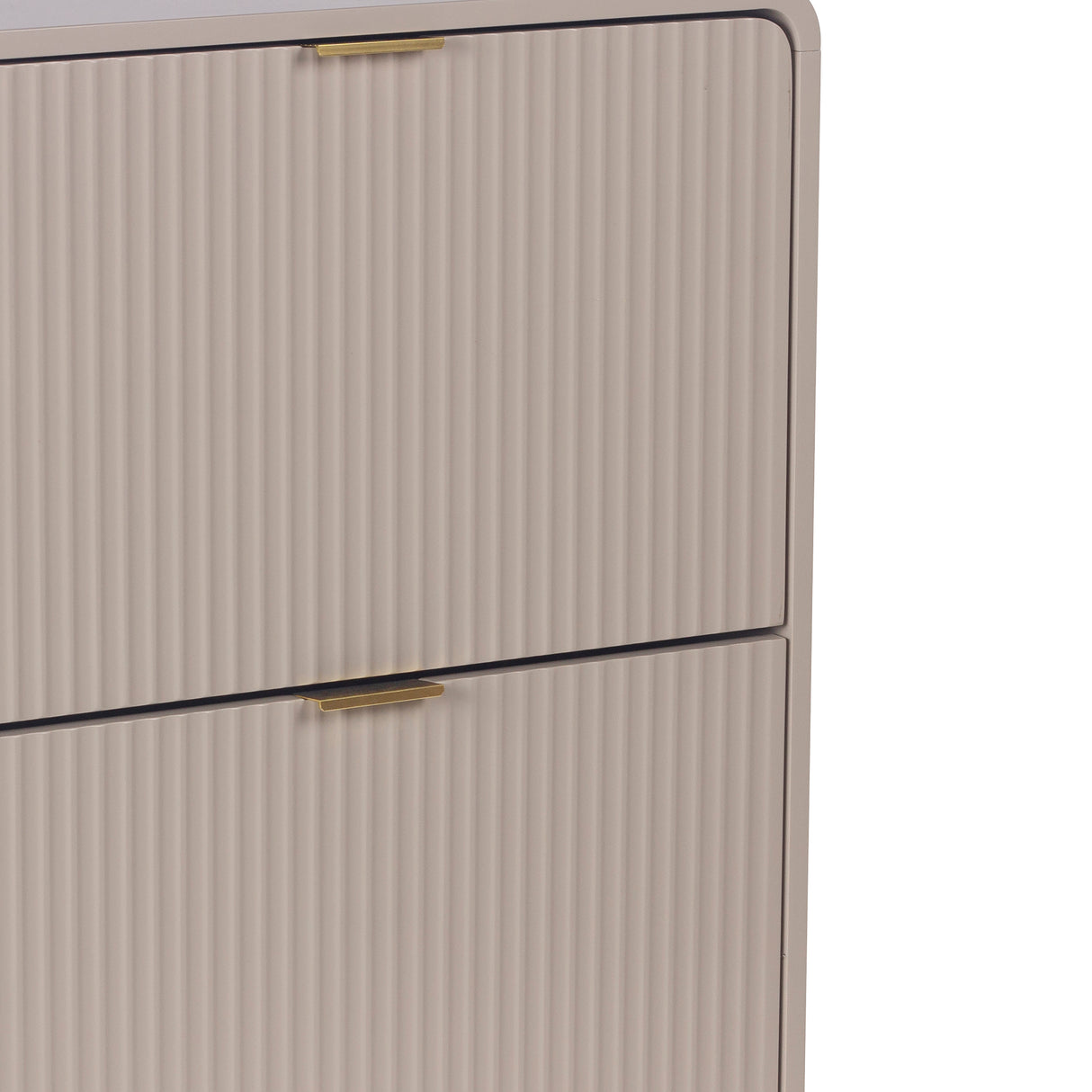 Lottie 2 Tier Slim 12 Pair Shoe Cabinet - Cashmere - FurniComp