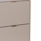 Lottie 2 Tier Slim 12 Pair Shoe Cabinet - Cashmere - FurniComp