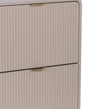 Lottie 2 Tier Slim 12 Pair Shoe Cabinet - Cashmere - FurniComp