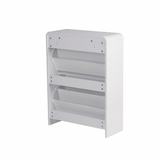 Lottie 2 Tier Slim 12 Pair Shoe Cabinet - White - FurniComp