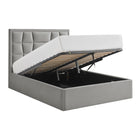 Louis Grey Velvet Storage Bed Frame - FurniComp
