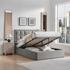 Louis Grey Velvet Storage Bed Frame - FurniComp