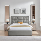 Louis Grey Velvet Storage Bed Frame - FurniComp