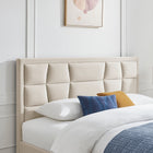 Louis Natural Velvet Bed Frame - FurniComp