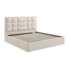 Louis Natural Velvet Storage Bed Frame - FurniComp