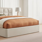 Louis Natural Velvet Storage Bed Frame - FurniComp