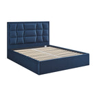 Louis Navy Blue Velvet Storage Bed Frame - FurniComp