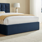 Louis Navy Blue Velvet Storage Bed Frame - FurniComp