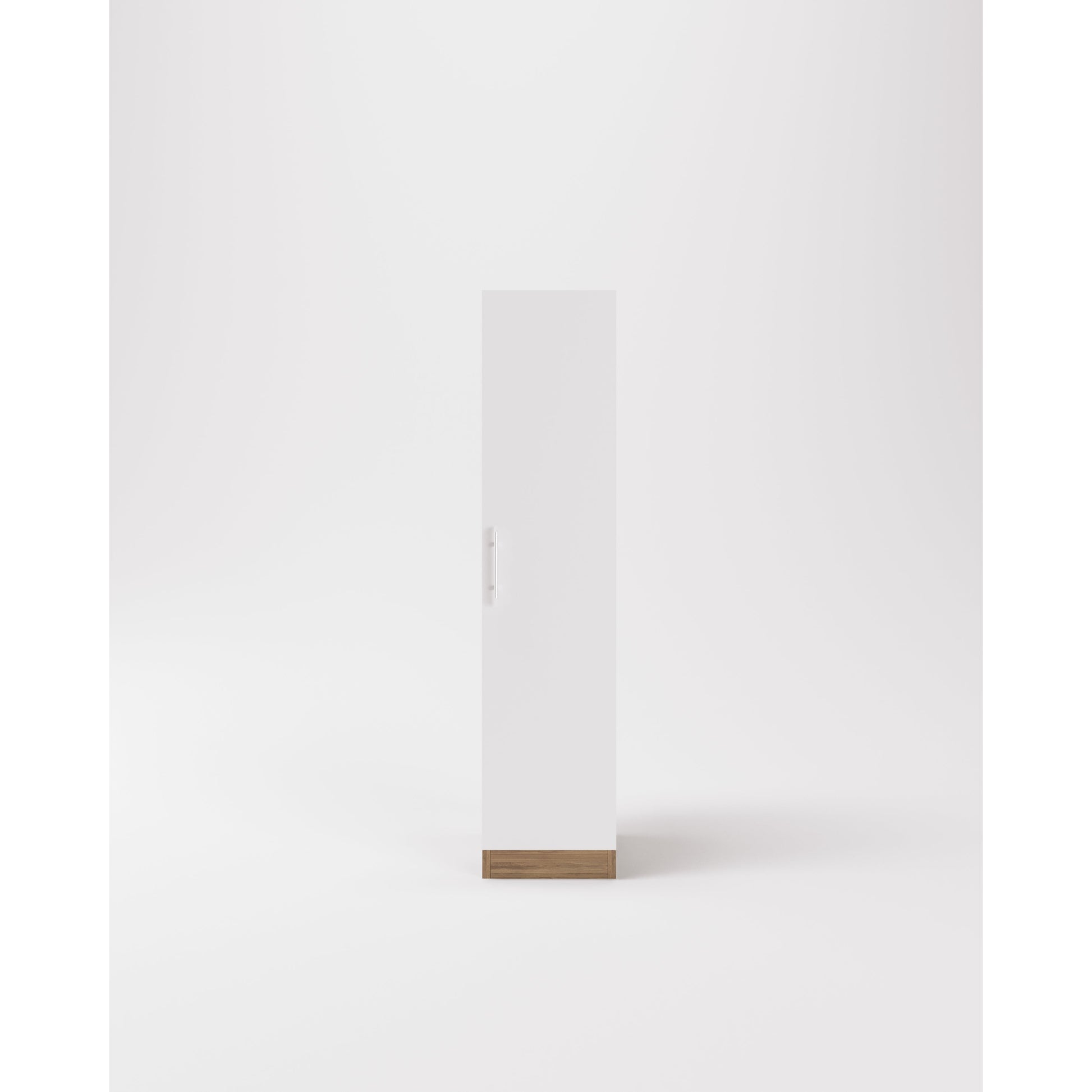 Louise Oak and White 1 Door Wardrobe - FurniComp