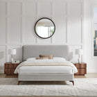 Luca Grey Fabric Bed Frame - FurniComp