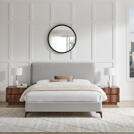 Luca Grey Fabric Bed Frame - FurniComp