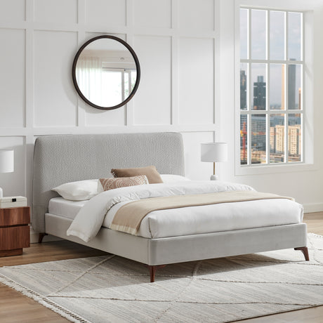 Luca Grey Fabric Bed Frame - FurniComp