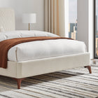 Luca Natural Fabric Bed Frame - FurniComp