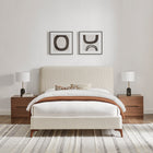 Luca Natural Fabric Bed Frame - FurniComp