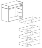 Luke 4 Drawer 110cm Chest of Drawers - Cashmere & Cadiz Oak - FurniComp
