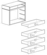 Luke 4 Drawer 110cm Chest of Drawers - Cashmere & Cadiz Oak - FurniComp