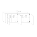Lyon 4 Door Large White Gloss Sideboard - FurniComp