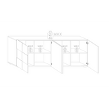 Lyon 4 Door Large Concrete Grey Sideboard - FurniComp