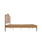 Martin Smoked Wood Rattan Style Bed Frame - FurniComp