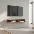 Combo 138cm Floating Wall Hung TV Shelf - Mercure Oak COM-43-02 - FurniComp