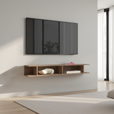Combo 138cm Floating Wall Hung TV Shelf - Mercure Oak COM-43-02 - FurniComp