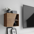 Combo 55cm Floating Wall Cube With Shaped Door - Mercure Oak COM-18-02 - FurniComp