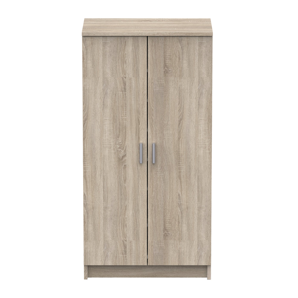 Milano Oak Effect 21 Pair Shoe Storage Cabinet with Doors - FurniComp