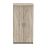 Milano Oak Effect 21 Pair Shoe Storage Cabinet with Doors - FurniComp
