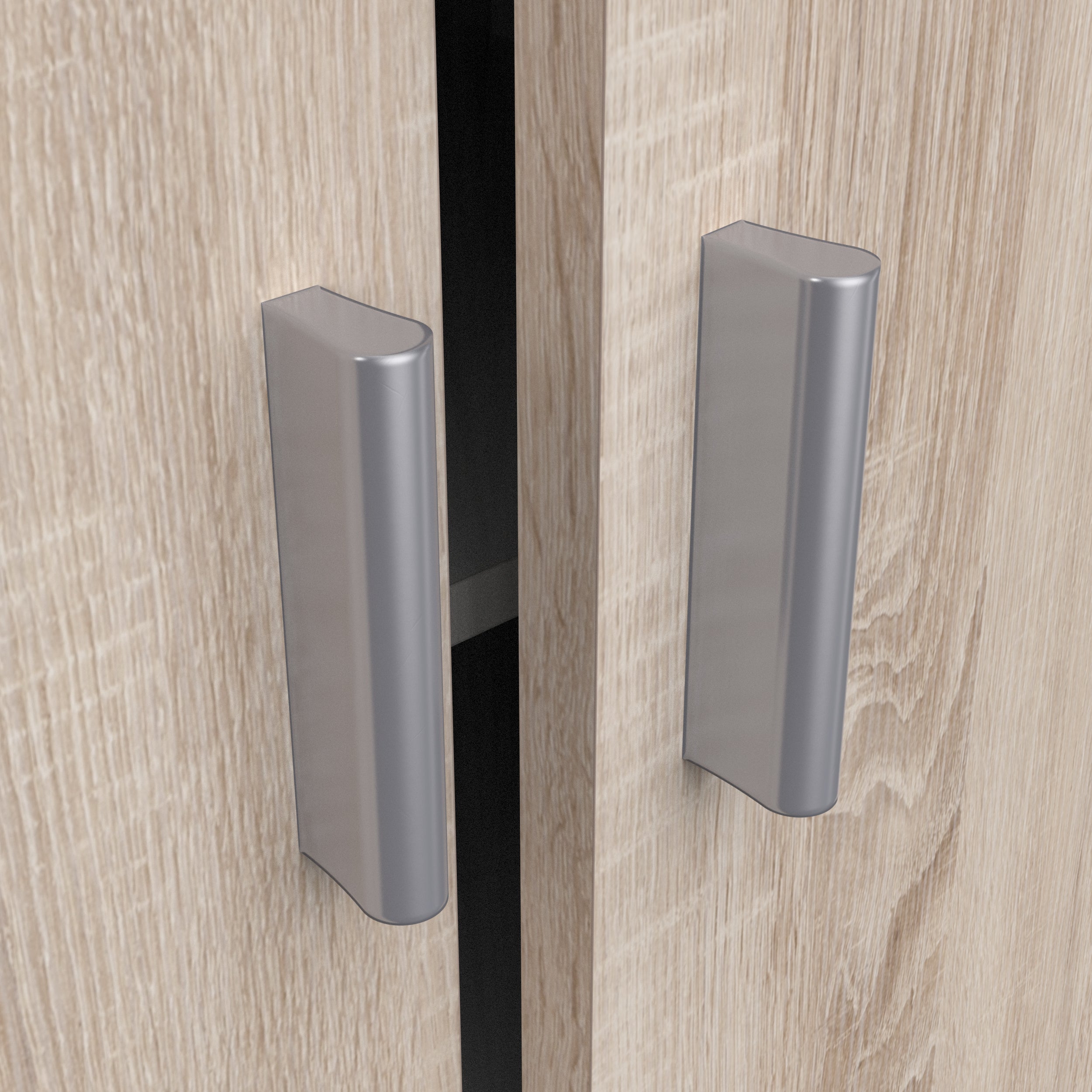 Milano Oak Effect 21 Pair Shoe Storage Cabinet with Doors - FurniComp