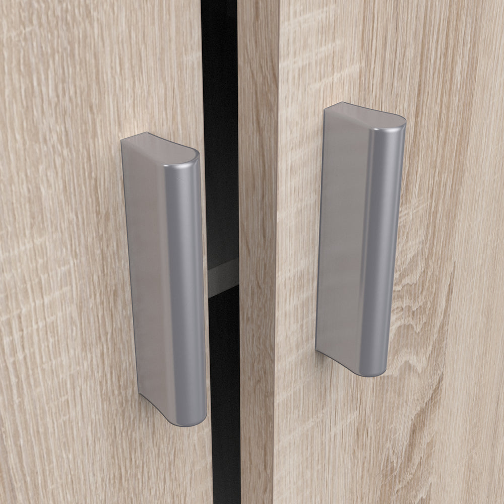 Milano Oak Effect 21 Pair Shoe Storage Cabinet with Doors - FurniComp