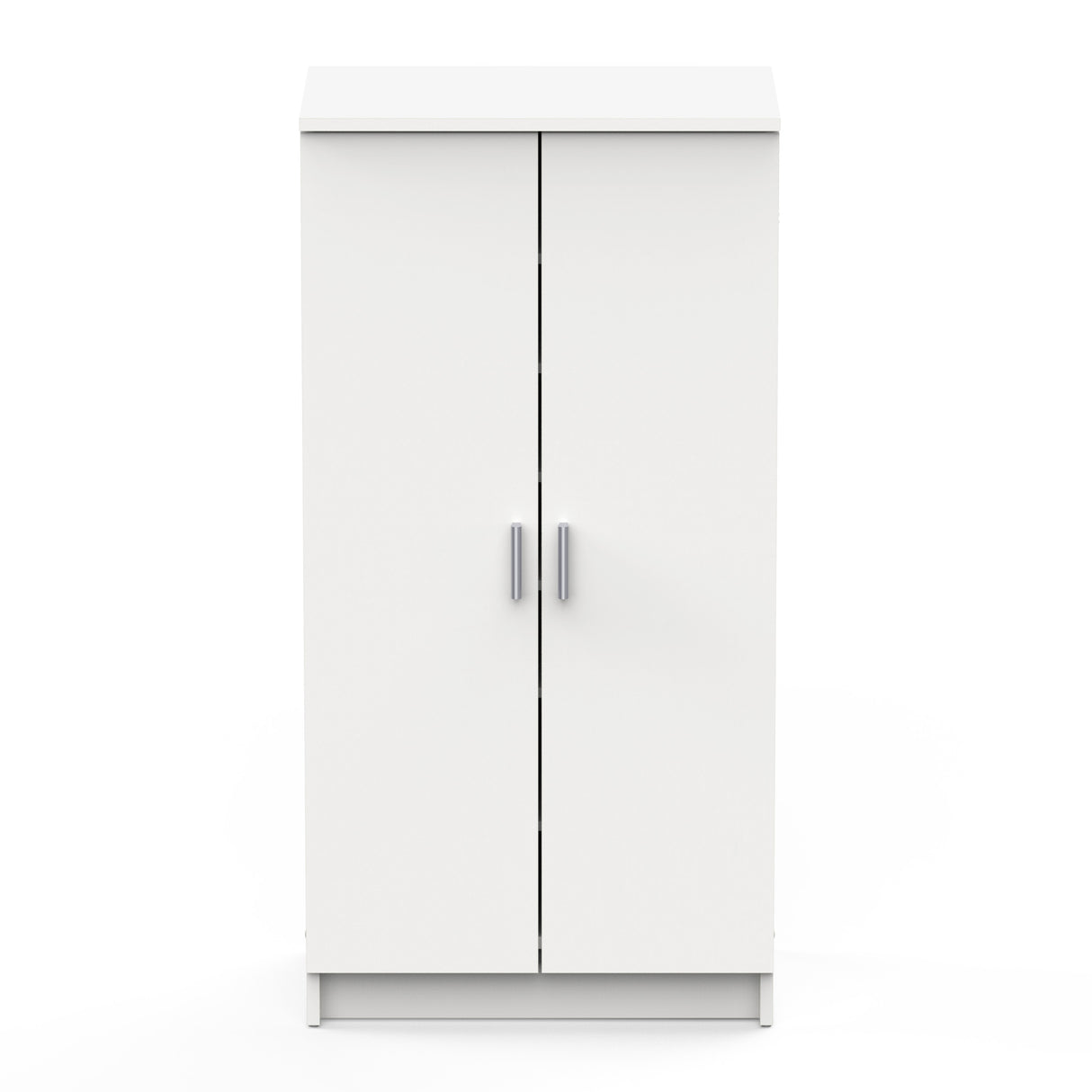 Milano White 21 Pair Shoe Storage Cabinet with Doors - FurniComp