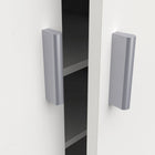 Milano White 21 Pair Shoe Storage Cabinet with Doors - FurniComp