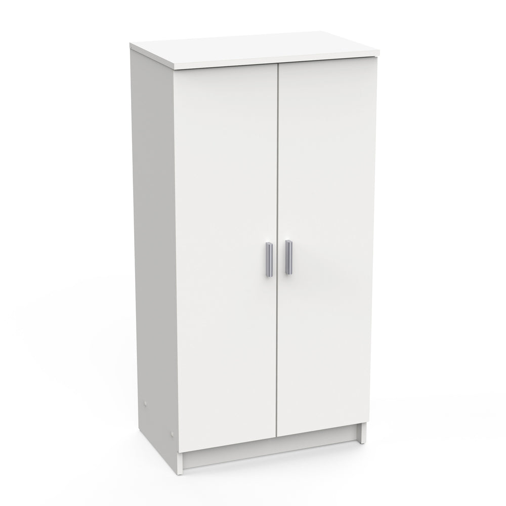 Milano White 21 Pair Shoe Storage Cabinet with Doors - FurniComp