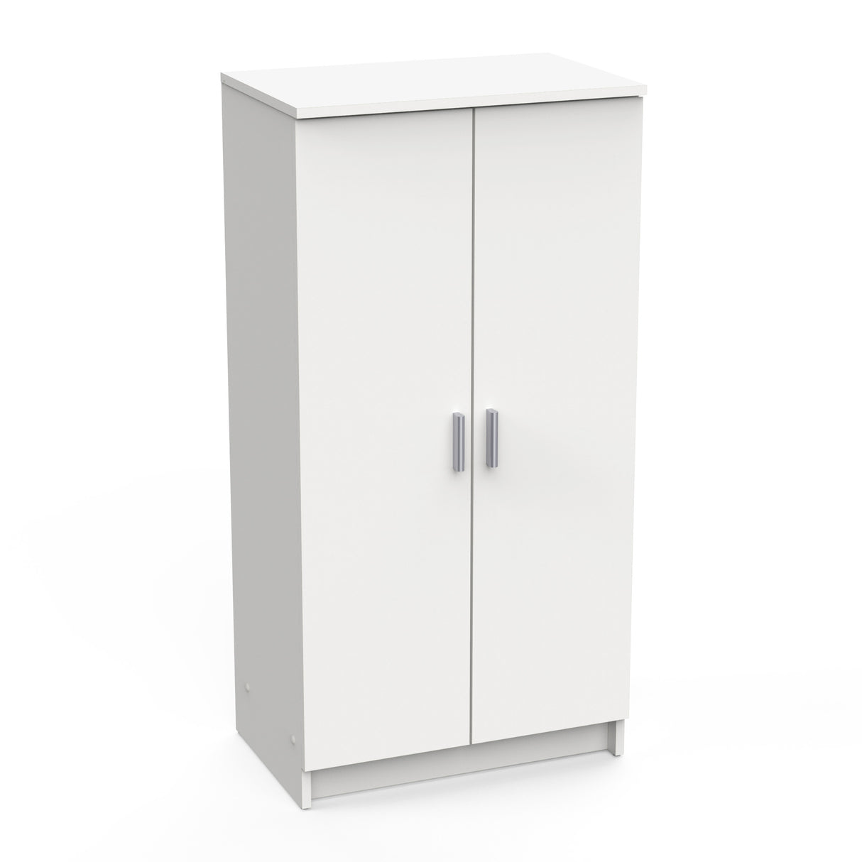 Milano White 21 Pair Shoe Storage Cabinet with Doors - FurniComp
