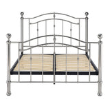 Mira Chrome with Crystal Finials Metal Bed Frame - FurniComp
