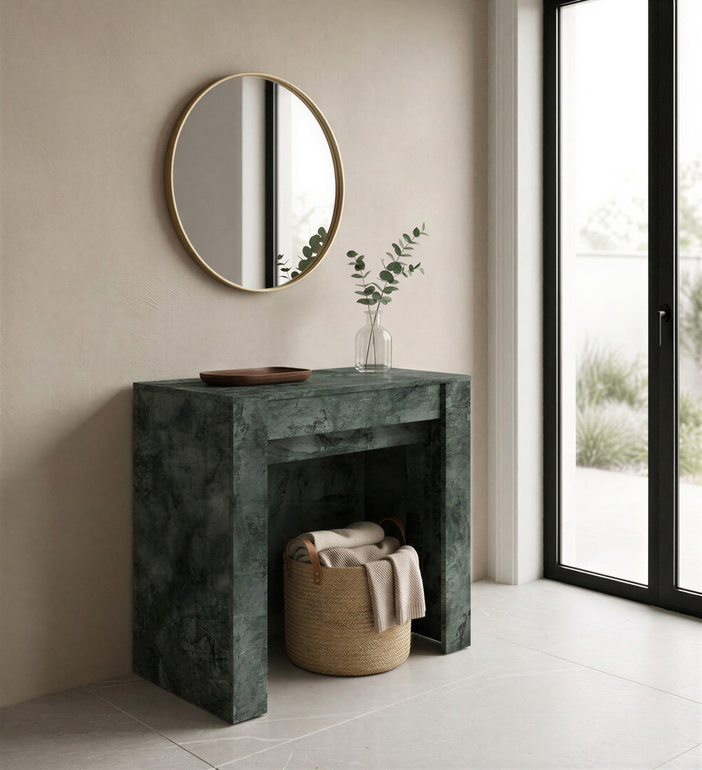 Novara Anthracite/Oxide Extending Console Dining Table