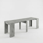 Novara Concrete Grey Extending Console Dining Table